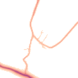 Daytime road noise heatmap for MK18 2JQ