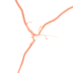Daytime road noise heatmap for MK18 2NA