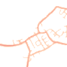 Daytime road noise heatmap for MK18 2NX
