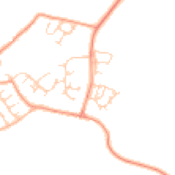 Daytime road noise heatmap for MK18 2QA