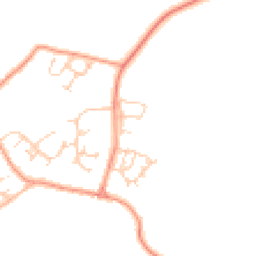 Daytime road noise heatmap for MK18 2QQ