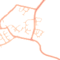Daytime road noise heatmap for MK18 2RQ