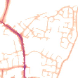 Daytime road noise heatmap for MK18 3EL