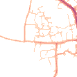 Daytime road noise heatmap for MK18 3FQ