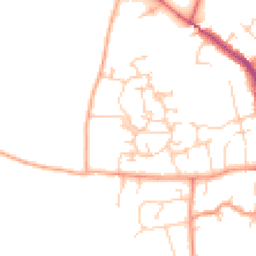 Daytime road noise heatmap for MK18 3FZ
