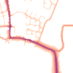 Daytime road noise heatmap for MK18 3HT