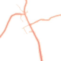 Daytime road noise heatmap for MK18 3NS