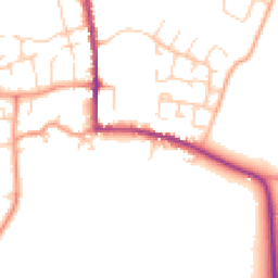 Daytime road noise heatmap for MK18 3QR