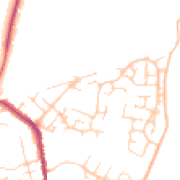Daytime road noise heatmap for MK18 3QU