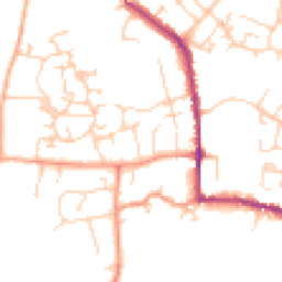 Daytime road noise heatmap for MK18 3RJ