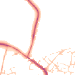 Daytime road noise heatmap for MK18 3SJ