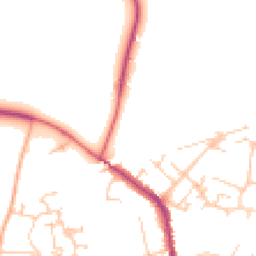Daytime road noise heatmap for MK18 3SQ