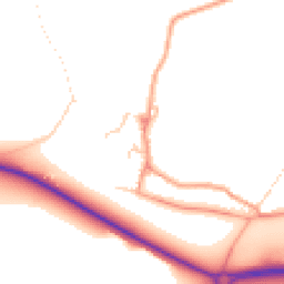 Daytime road noise heatmap for MK18 4BG