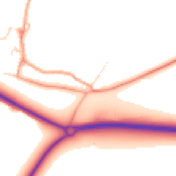 Daytime road noise heatmap for MK18 4BH
