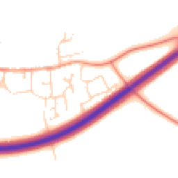 Daytime road noise heatmap for MK18 4NF