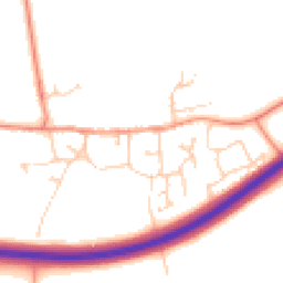Daytime road noise heatmap for MK18 4NH