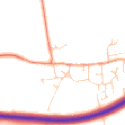 Daytime road noise heatmap for MK18 4NS