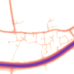 Daytime road noise heatmap for MK18 4PH