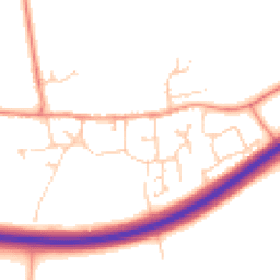 Daytime road noise heatmap for MK18 4PP