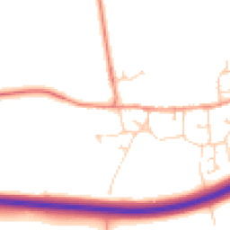 Daytime road noise heatmap for MK18 4PS