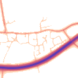 Daytime road noise heatmap for MK18 4QX
