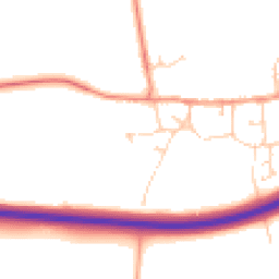Daytime road noise heatmap for MK18 4RL