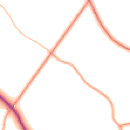 Daytime road noise heatmap for MK18 5DJ