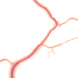 Daytime road noise heatmap for MK18 5HN