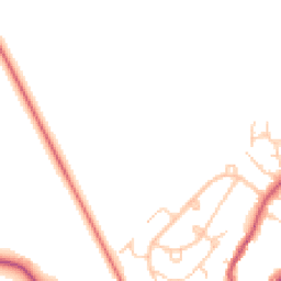 Daytime road noise heatmap for MK18 6AA