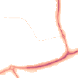 Night-time road noise heatmap for MK18 7DL