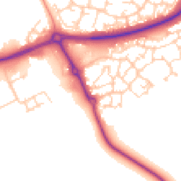 Daytime road noise heatmap for MK18 7RJ