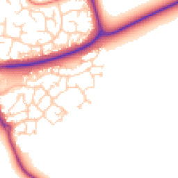 Daytime road noise heatmap for MK18 7SA