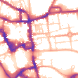 Daytime road noise heatmap for MK40 1AL