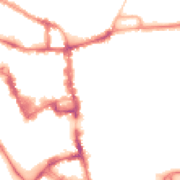 Night-time road noise heatmap for MK40 1AL