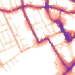 Daytime road noise heatmap for MK40 1AX