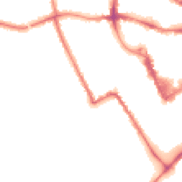 Night-time road noise heatmap for MK40 1AX