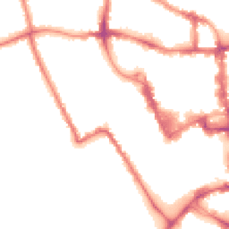 Night-time road noise heatmap for MK40 1AZ