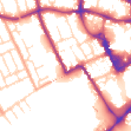 Daytime road noise heatmap for MK40 1BH