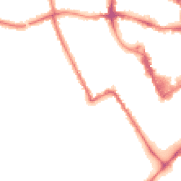 Night-time road noise heatmap for MK40 1BH