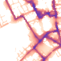 Daytime road noise heatmap for MK40 1BN