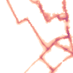 Night-time road noise heatmap for MK40 1BN