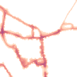 Night-time road noise heatmap for MK40 1BP