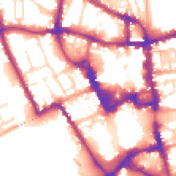 Daytime road noise heatmap for MK40 1BY