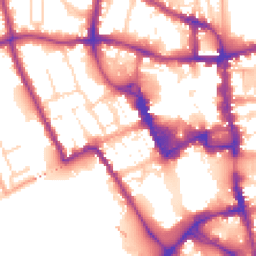 Daytime road noise heatmap for MK40 1BZ