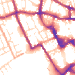 Daytime road noise heatmap for MK40 1DG