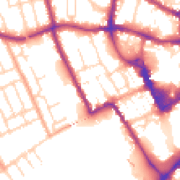 Daytime road noise heatmap for MK40 1DJ