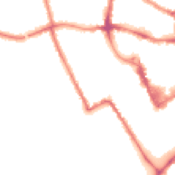 Night-time road noise heatmap for MK40 1DJ