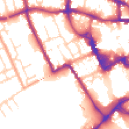 Daytime road noise heatmap for MK40 1DN