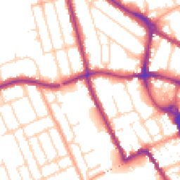 Daytime road noise heatmap for MK40 1DU