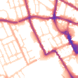 Daytime road noise heatmap for MK40 1DY